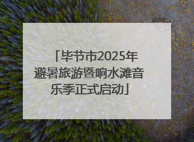 毕节市2025年避暑旅游暨响水滩音乐季正式启动