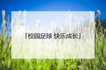 校园足球 快乐成长