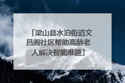 梁山县水泊街道文昌阁社区帮助高龄老人解决智能难题