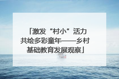 激发“村小”活力 共绘多彩童年——乡村基础教育发展观察