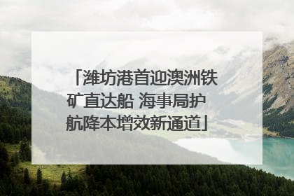 潍坊港首迎澳洲铁矿直达船 海事局护航降本增效新通道