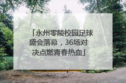 永州零陵校园足球盛会落幕，36场对决点燃青春热血