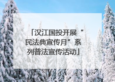汉江国投开展“民法典宣传月”系列普法宣传活动