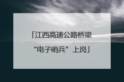 江西高速公路桥梁“电子哨兵”上岗