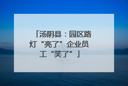 汤阴县：园区路灯“亮了”企业员工“笑了”