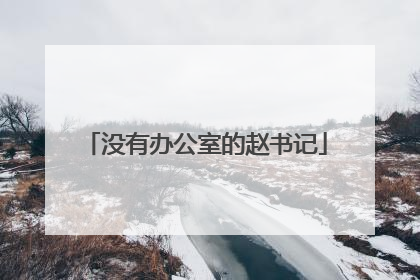 没有办公室的赵书记