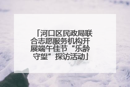 河口区民政局联合志愿服务机构开展端午佳节“乐龄守望”探访活动