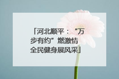 河北顺平：“万步有约”燃激情 全民健身展风采