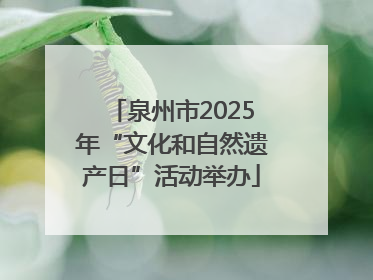 泉州市2025年“文化和自然遗产日”活动举办