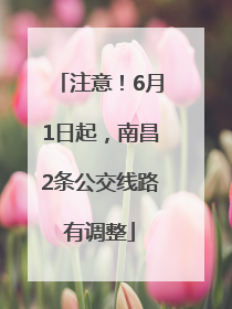 注意！6月1日起，南昌2条公交线路有调整
