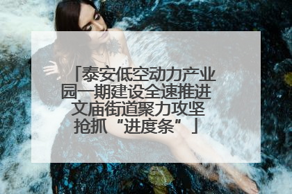 泰安低空动力产业园一期建设全速推进 文庙街道聚力攻坚抢抓“进度条”