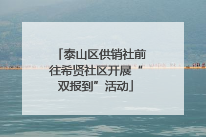 泰山区供销社前往希贤社区开展“双报到”活动