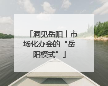 洞见岳阳丨市场化办会的“岳阳模式”