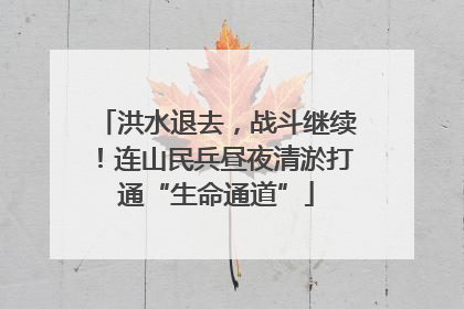 洪水退去，战斗继续！连山民兵昼夜清淤打通“生命通道”