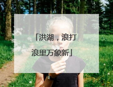 洪湖，浪打浪里万象新