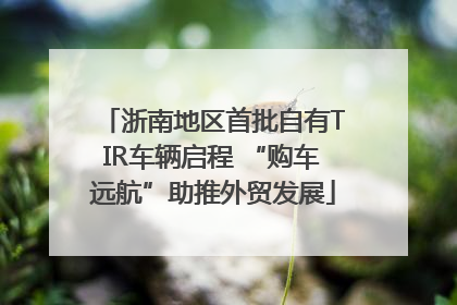 浙南地区首批自有TIR车辆启程 “购车远航”助推外贸发展