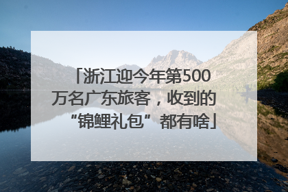 浙江迎今年第500万名广东旅客，收到的“锦鲤礼包”都有啥