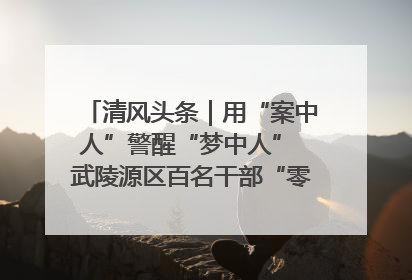 清风头条｜用“案中人”警醒“梦中人” 武陵源区百名干部“零距离”接受警示教育