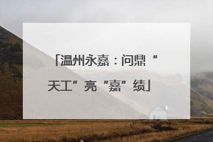 温州永嘉：问鼎“天工”亮“嘉”绩