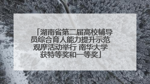 湖南省第二届高校辅导员综合育人能力提升示范观摩活动举行 南华大学获特等奖和一等奖