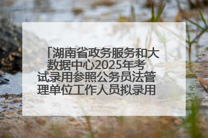 湖南省政务服务和大数据中心2025年考试录用参照公务员法管理单位工作人员拟录用人员名单公示