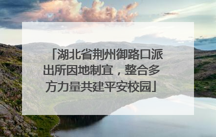 湖北省荆州御路口派出所因地制宜，整合多方力量共建平安校园