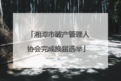 湘潭市破产管理人协会完成换届选举