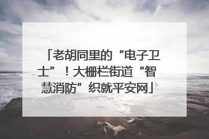 老胡同里的“电子卫士”！大栅栏街道“智慧消防”织就平安网