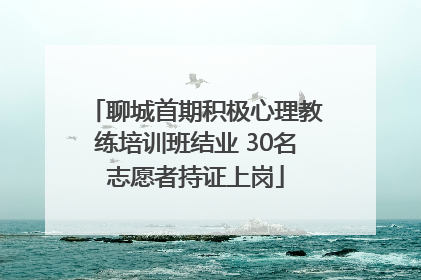 聊城首期积极心理教练培训班结业 30名志愿者持证上岗