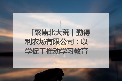 聚焦北大荒｜勤得利农场有限公司：以学促干推动学习教育“升温提速”