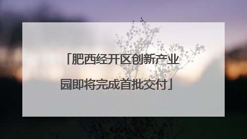 肥西经开区创新产业园即将完成首批交付