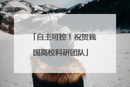 自主可控！祝贺我国高校科研团队