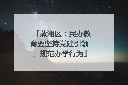 蒸湘区：民办教育要坚持党建引领、规范办学行为