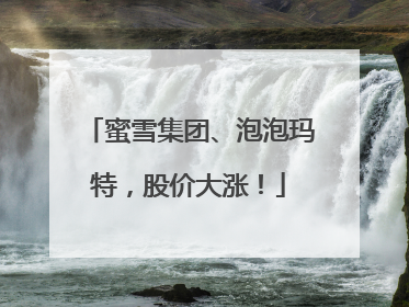 蜜雪集团、泡泡玛特，股价大涨！