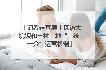 记者走基层丨探访大垸镇和丰村土地“三统一分”运营机制