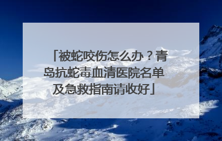 被蛇咬伤怎么办？青岛抗蛇毒血清医院名单及急救指南请收好