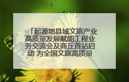 起源地县域文旅产业高质量发展赋能工程业务交流会及商丘首站启动 为全国文旅高质量发展注入强劲动能