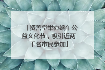 资善堂举办端午公益文化节，吸引近两千名市民参加