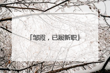 邹霞，已履新职