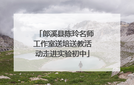 郎溪县陈玲名师工作室送培送教活动走进实验初中