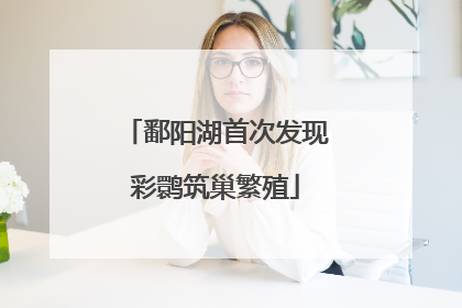 鄱阳湖首次发现彩鹮筑巢繁殖