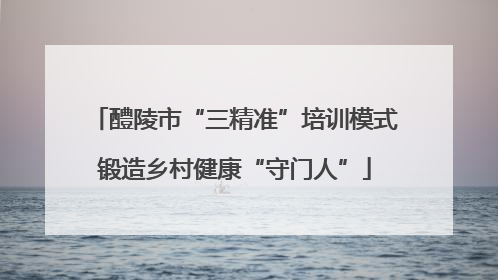 醴陵市“三精准”培训模式锻造乡村健康“守门人”