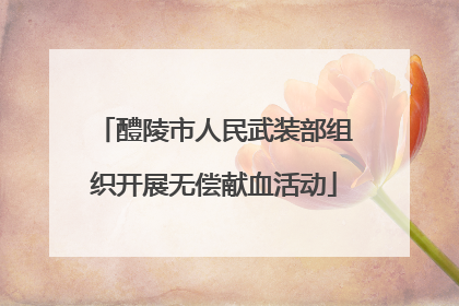 醴陵市人民武装部组织开展无偿献血活动