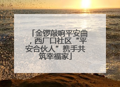 金锣敲响平安曲，西厂口社区“平安合伙人”携手共筑幸福家