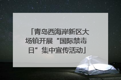 青岛西海岸新区大场镇开展“国际禁毒日”集中宣传活动