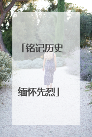 铭记历史 缅怀先烈