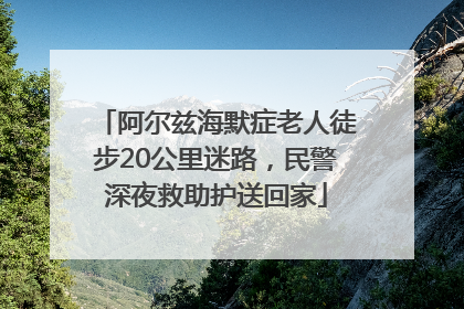 阿尔兹海默症老人徒步20公里迷路，民警深夜救助护送回家