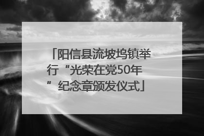 阳信县流坡坞镇举行“光荣在党50年”纪念章颁发仪式