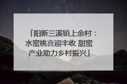 阳新三溪镇上余村：水蜜桃喜迎丰收 甜蜜产业助力乡村振兴