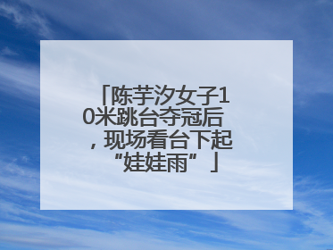 陈芋汐女子10米跳台夺冠后，现场看台下起“娃娃雨”